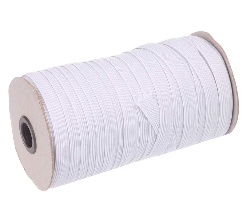 Abbaoww 70 Yards White Elastic Band, 3/8 Inch Wide Stretch Cord for Sewing DIY Projects - Image 2